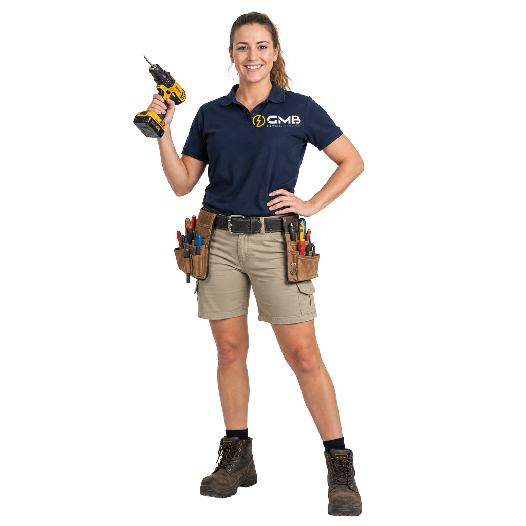 GMB female electrician with drill