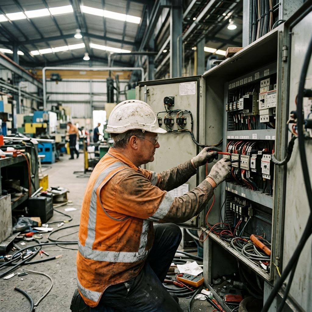Industrial switchboard and power installation